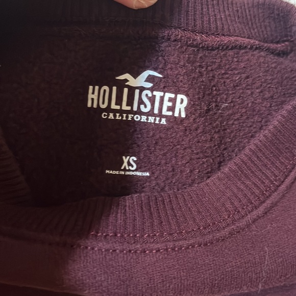 Set-Olfit-Hollister burgundy, New York cropped sweatshirt and sweatpants - Picture 4 of 9